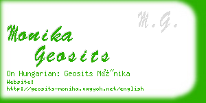 monika geosits business card
